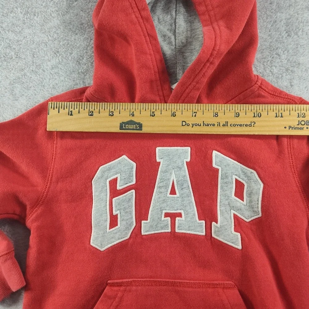 GAP Kid's Sweatshirt Size 5 Year Toddler Red Long Sleeve‎ Kanga Pocket Hoodie 📏